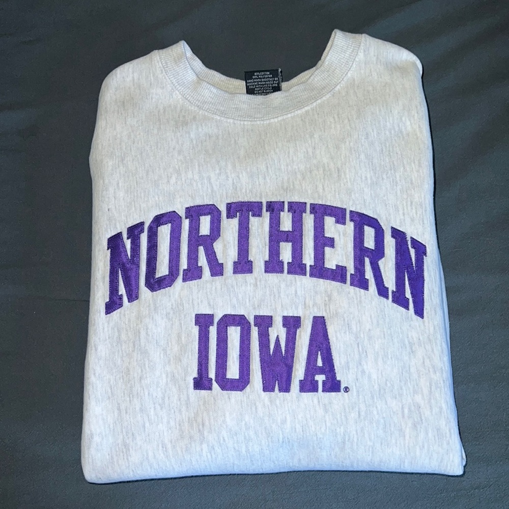 heather grey northern iowa sweatshirt